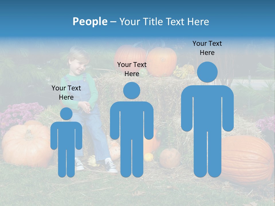 Child Autumn Harvest PowerPoint Template