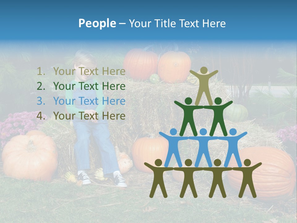 Child Autumn Harvest PowerPoint Template