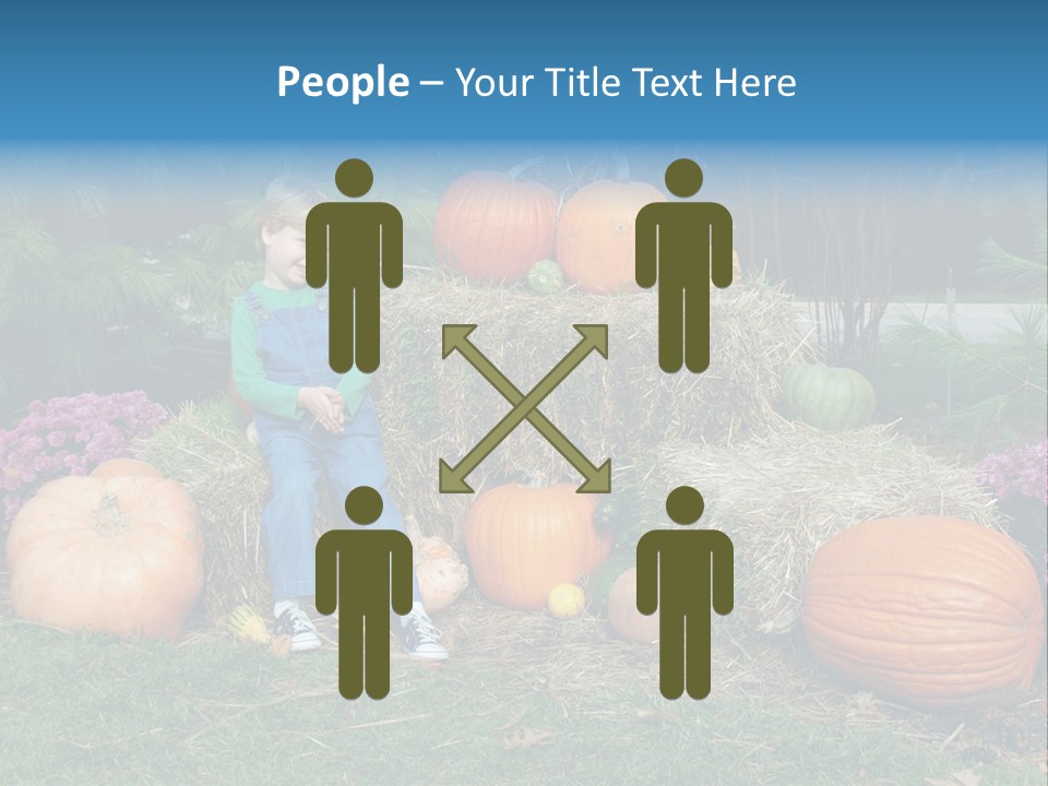 Child Autumn Harvest PowerPoint Template