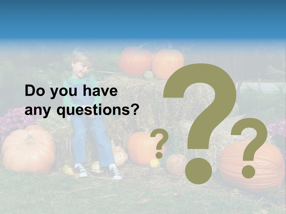 Child Autumn Harvest PowerPoint Template