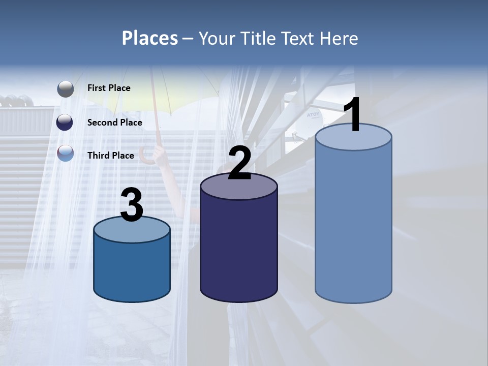 Girl Modern Building PowerPoint Template