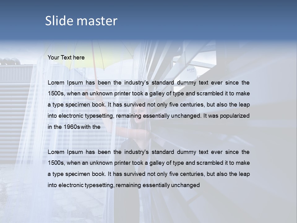 Girl Modern Building PowerPoint Template