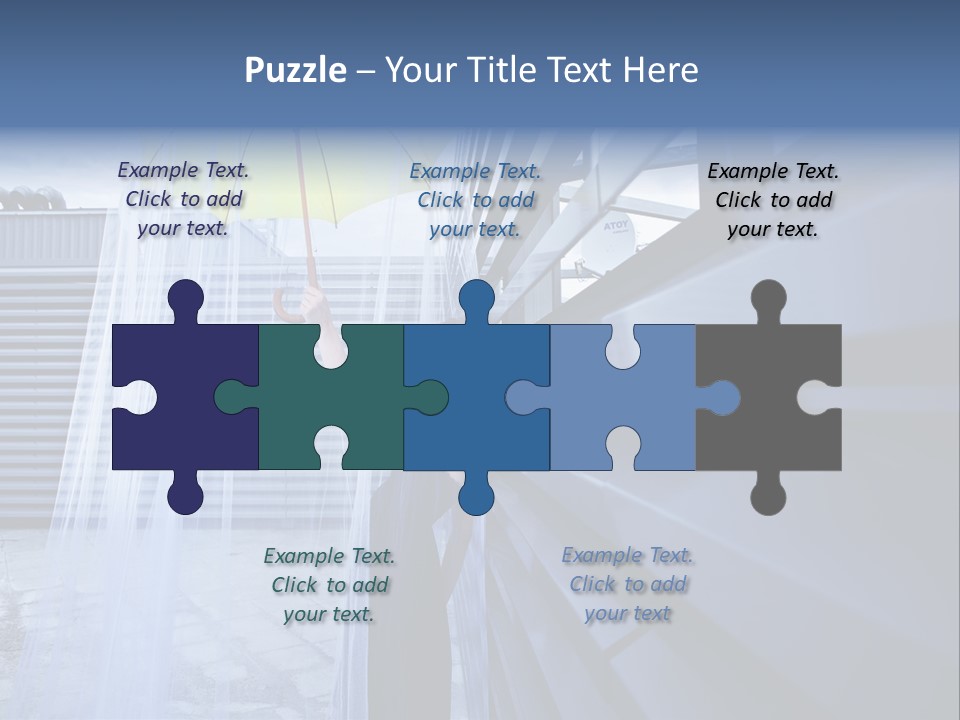 Girl Modern Building PowerPoint Template