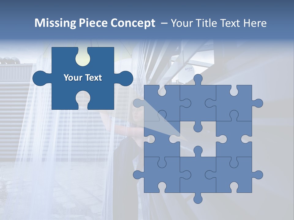 Girl Modern Building PowerPoint Template