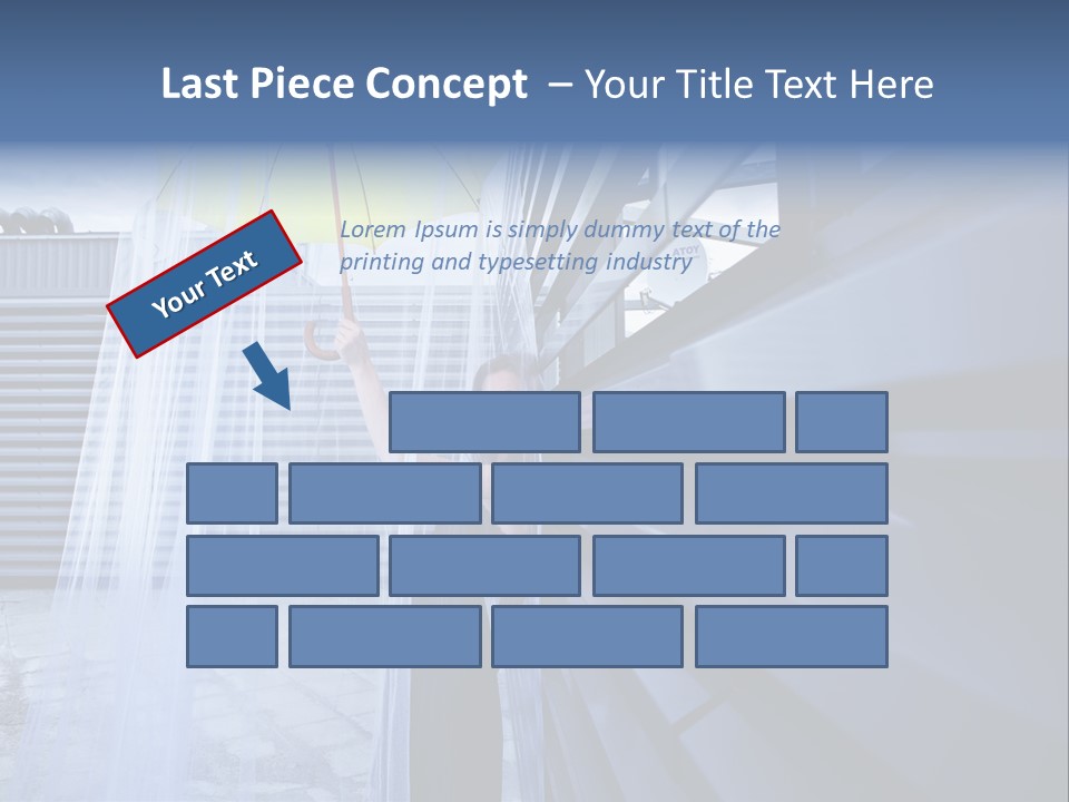 Girl Modern Building PowerPoint Template