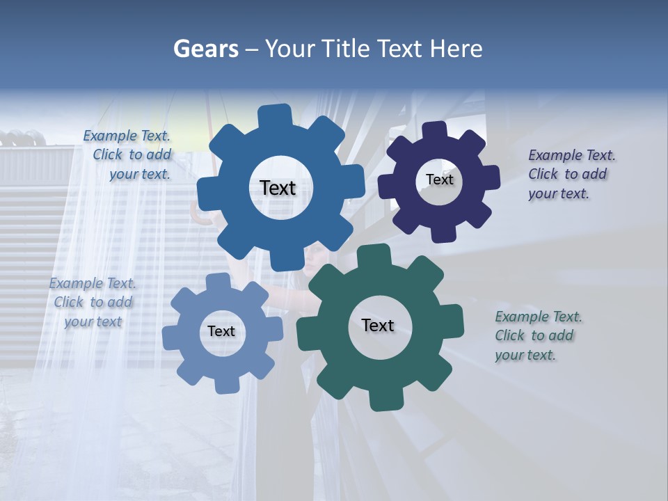 Girl Modern Building PowerPoint Template