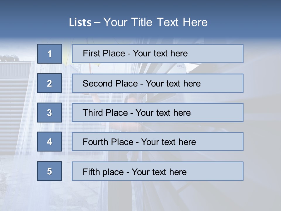 Girl Modern Building PowerPoint Template