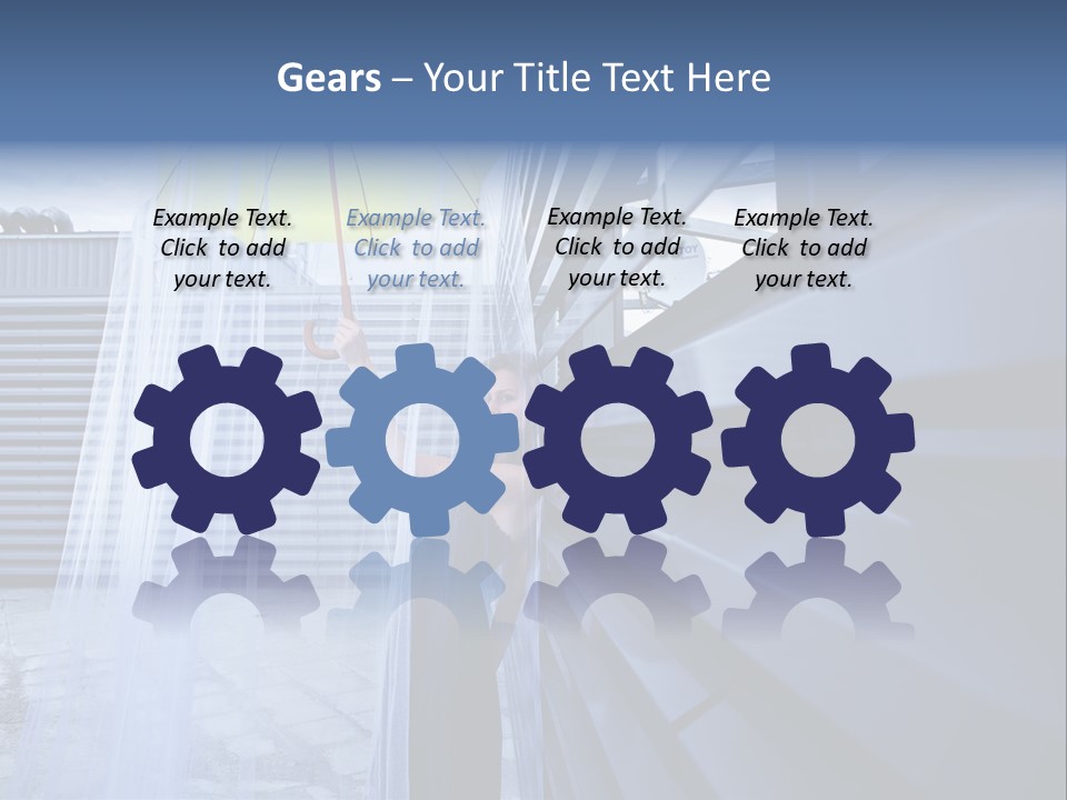 Girl Modern Building PowerPoint Template