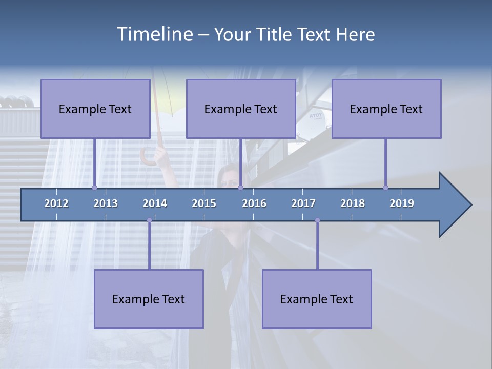 Girl Modern Building PowerPoint Template
