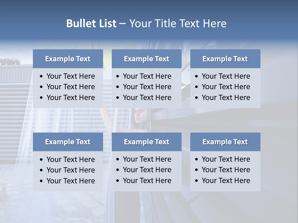 Girl Modern Building PowerPoint Template