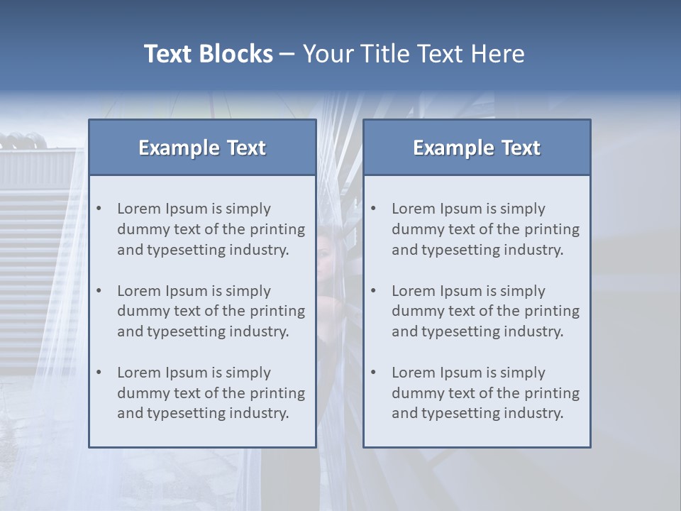 Girl Modern Building PowerPoint Template