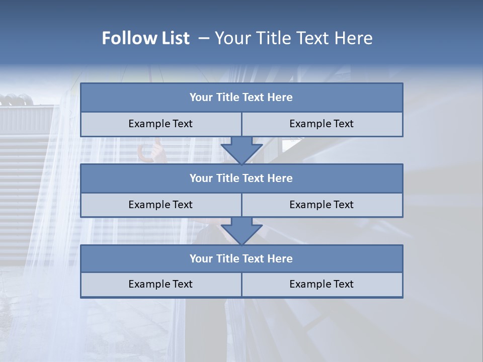 Girl Modern Building PowerPoint Template