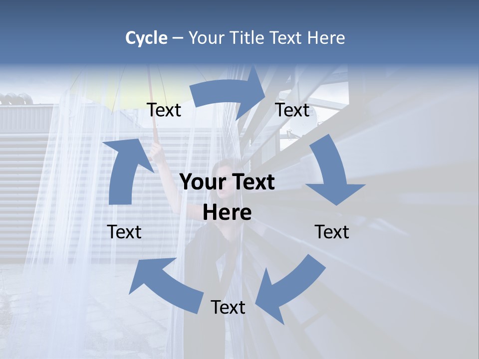 Girl Modern Building PowerPoint Template