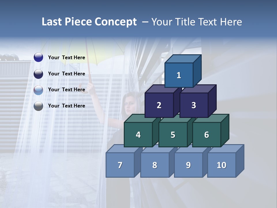 Girl Modern Building PowerPoint Template