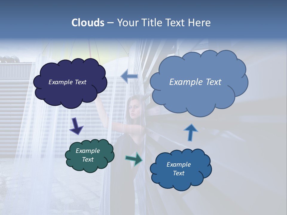 Girl Modern Building PowerPoint Template