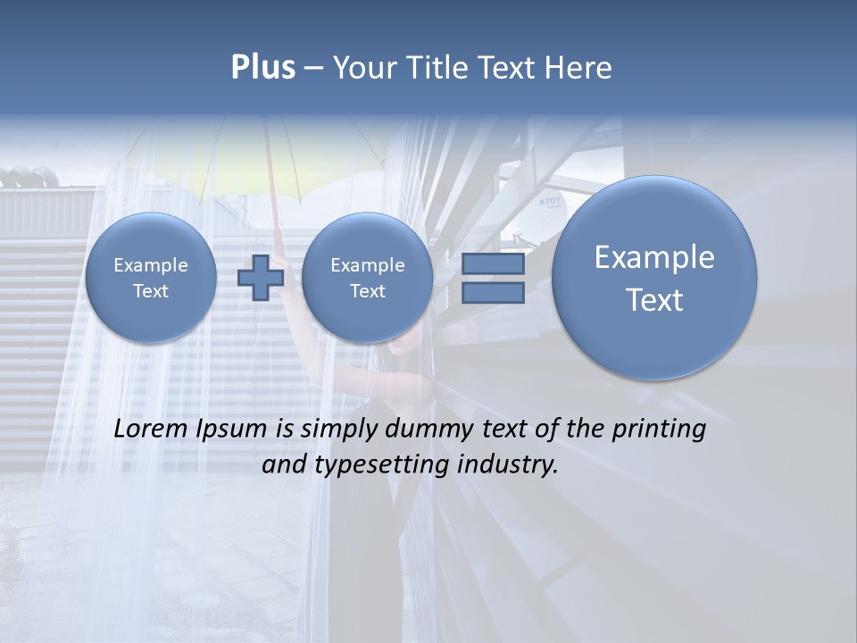 Girl Modern Building PowerPoint Template