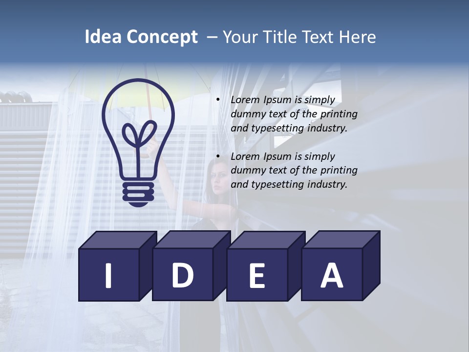 Girl Modern Building PowerPoint Template