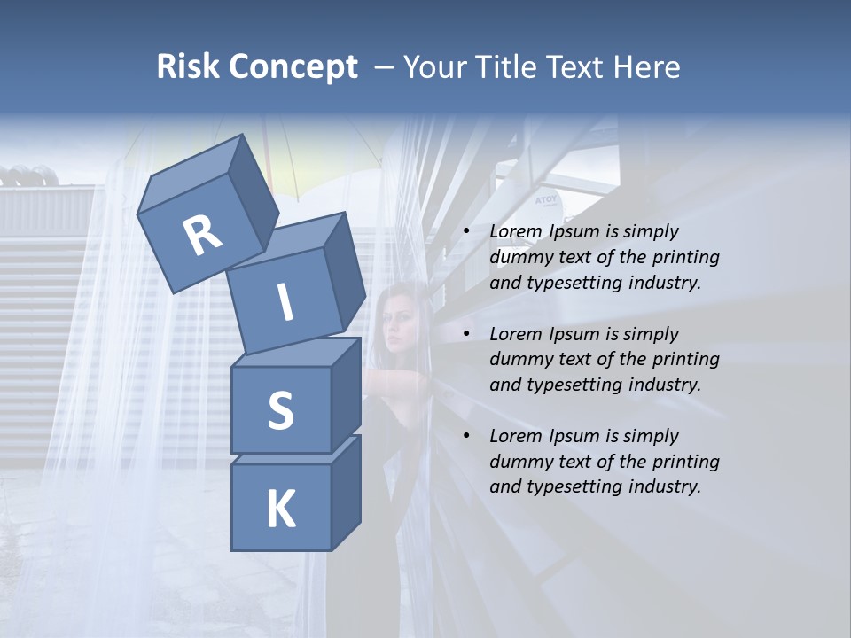 Girl Modern Building PowerPoint Template