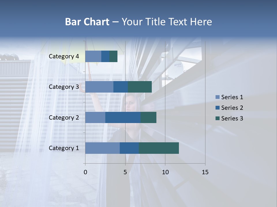 Girl Modern Building PowerPoint Template