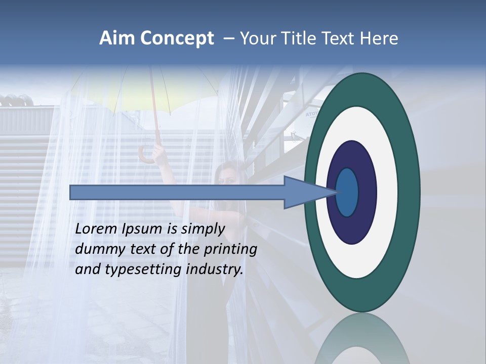 Girl Modern Building PowerPoint Template