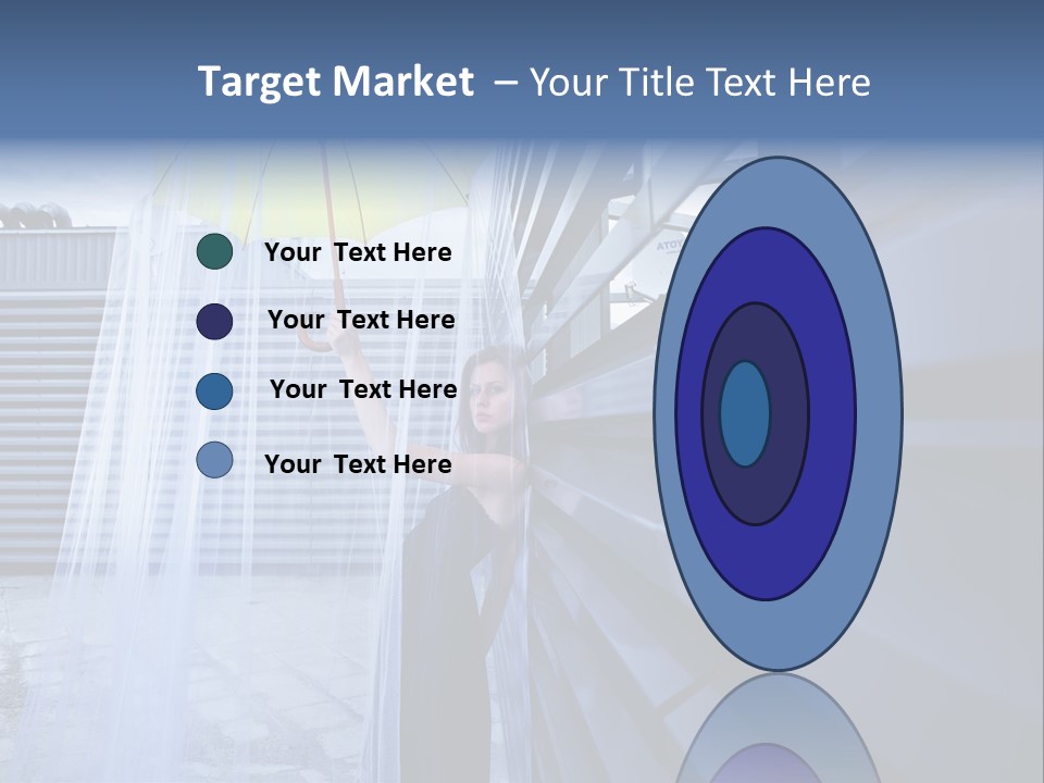 Girl Modern Building PowerPoint Template