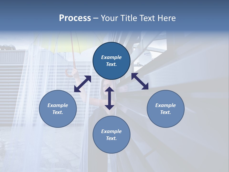 Girl Modern Building PowerPoint Template