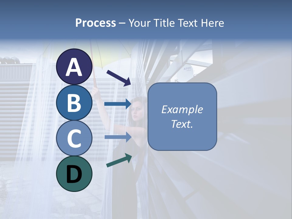 Girl Modern Building PowerPoint Template