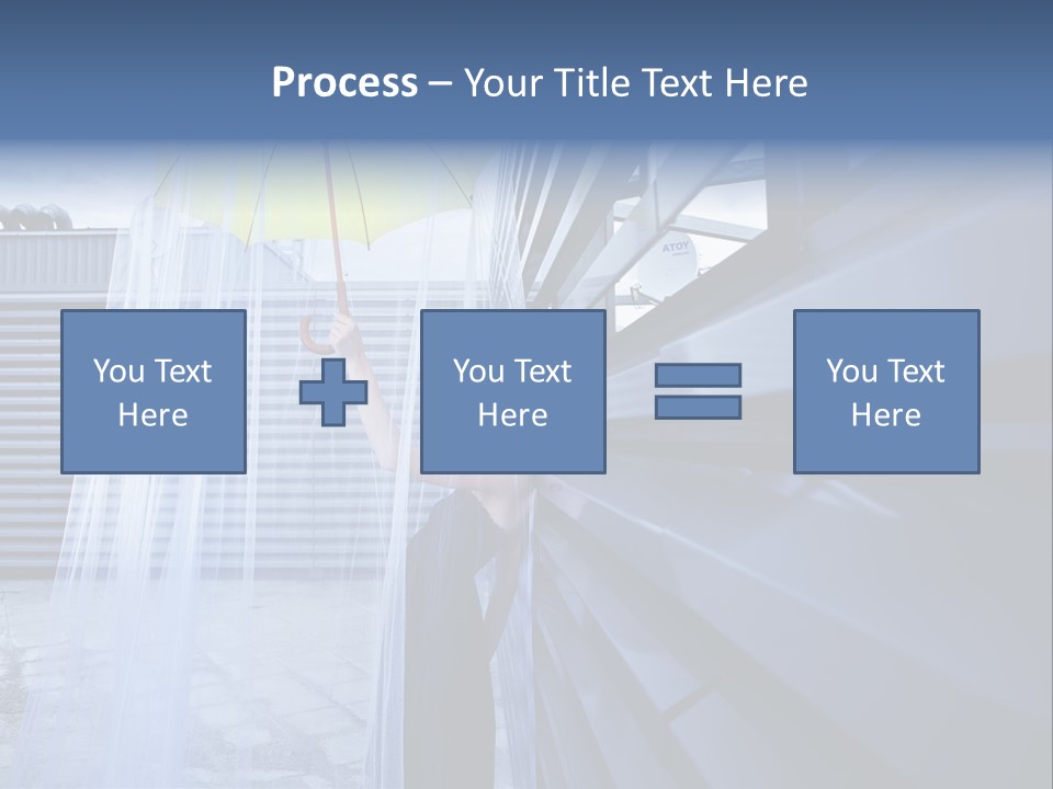 Girl Modern Building PowerPoint Template