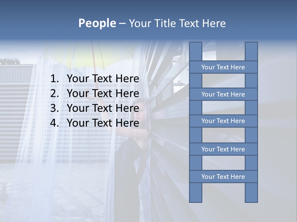 Girl Modern Building PowerPoint Template