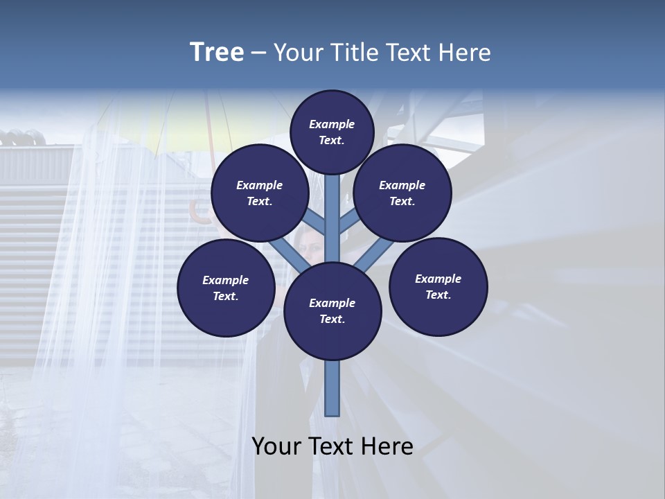 Girl Modern Building PowerPoint Template