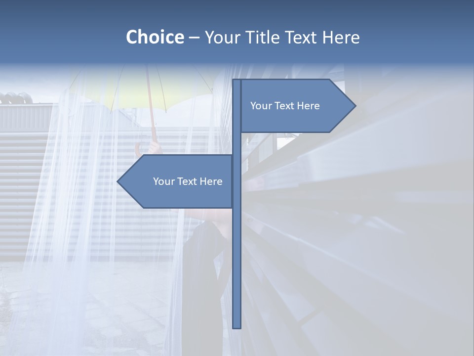 Girl Modern Building PowerPoint Template