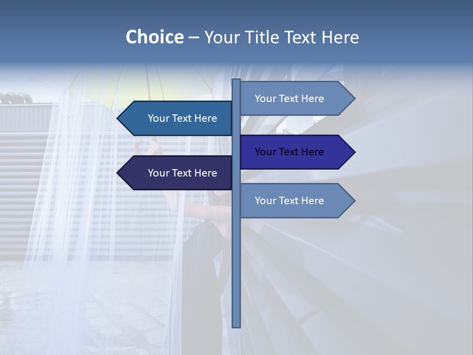 Girl Modern Building PowerPoint Template