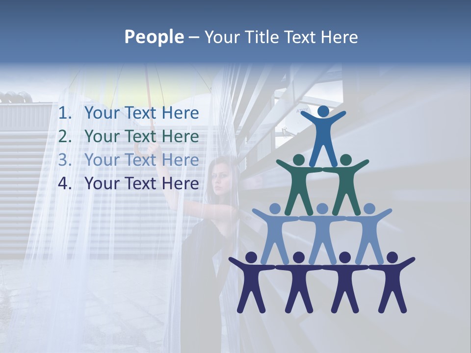 Girl Modern Building PowerPoint Template