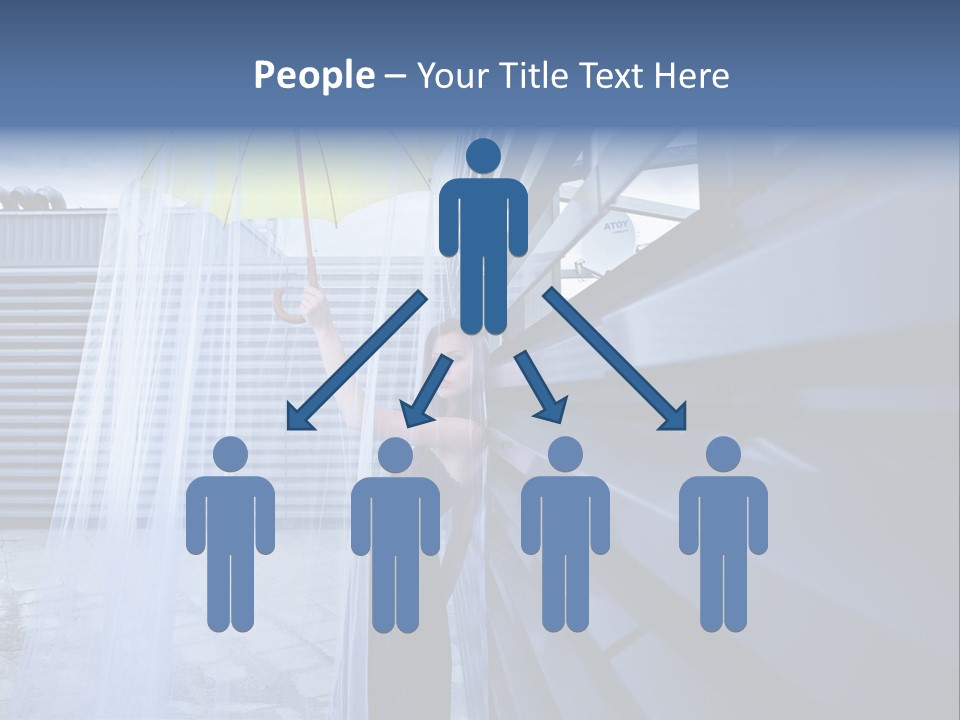 Girl Modern Building PowerPoint Template