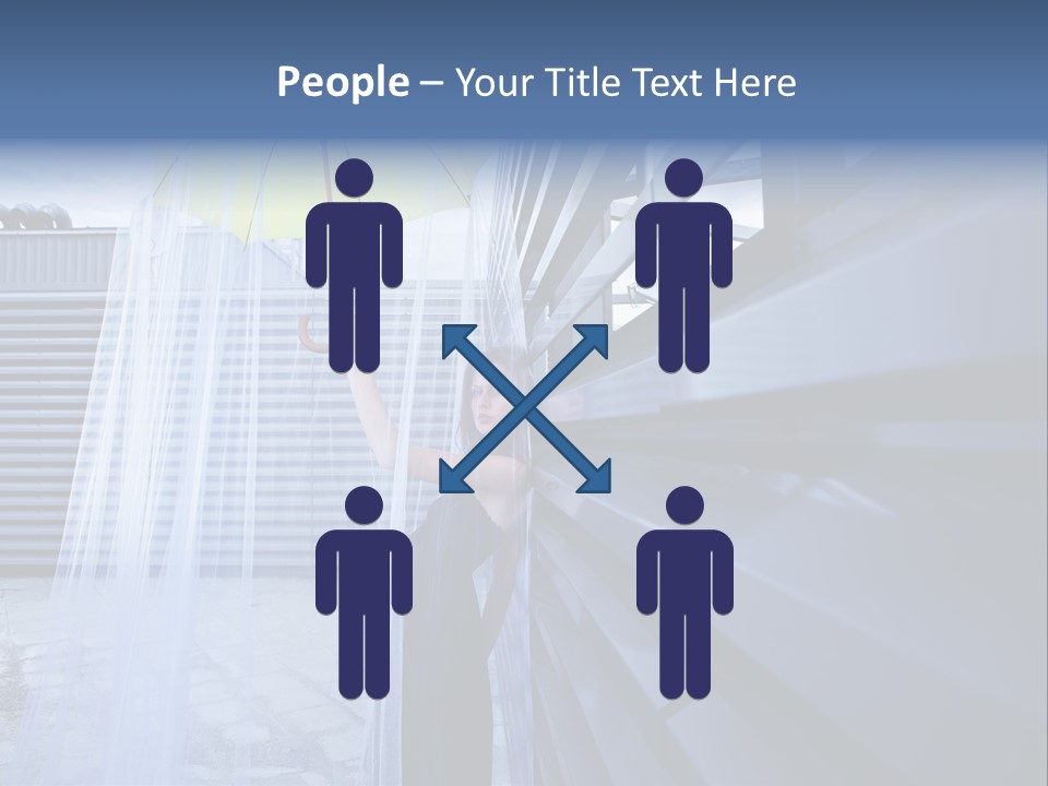 Girl Modern Building PowerPoint Template