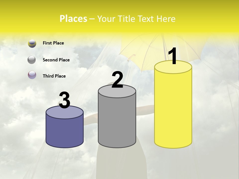 Umbrella Dress Standing PowerPoint Template