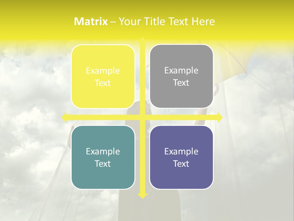 Umbrella Dress Standing PowerPoint Template