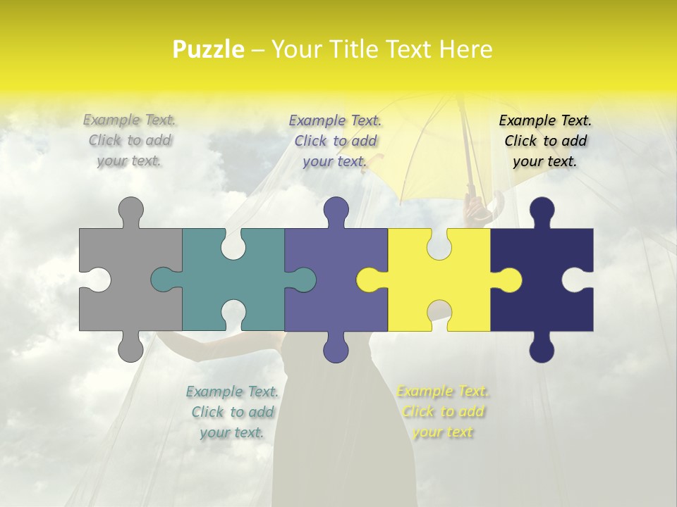 Umbrella Dress Standing PowerPoint Template