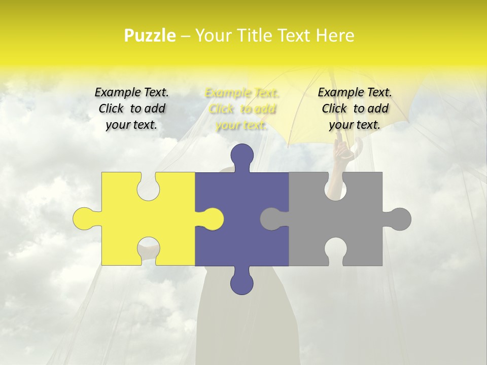 Umbrella Dress Standing PowerPoint Template