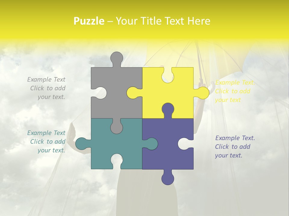 Umbrella Dress Standing PowerPoint Template