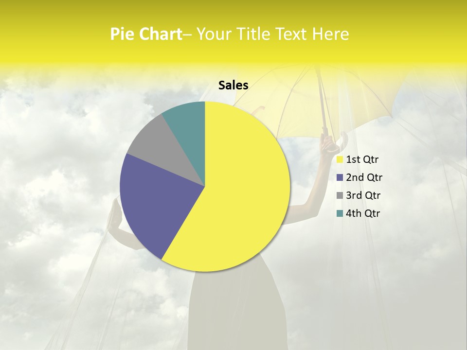 Umbrella Dress Standing PowerPoint Template