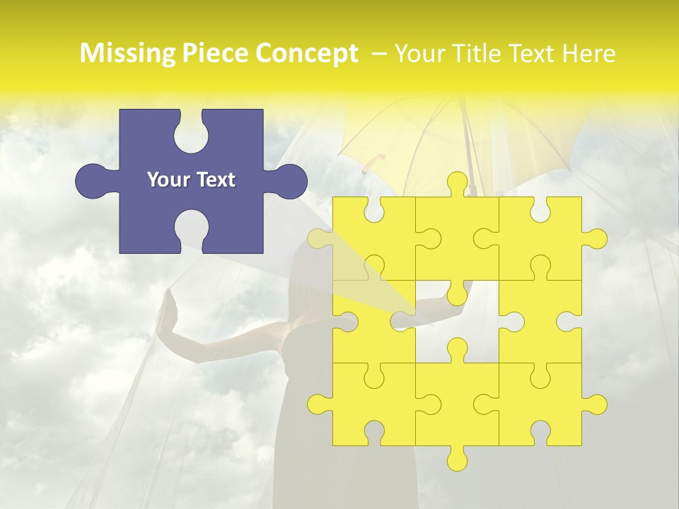 Umbrella Dress Standing PowerPoint Template