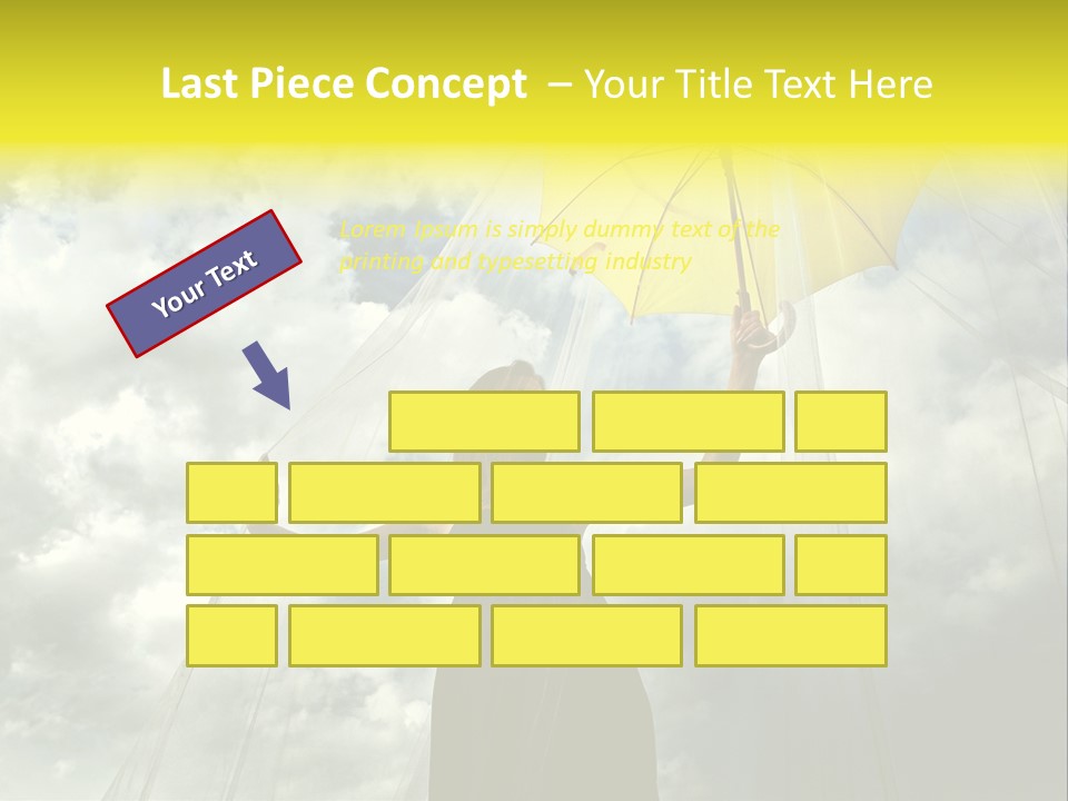 Umbrella Dress Standing PowerPoint Template