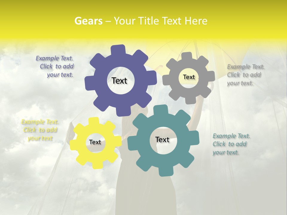 Umbrella Dress Standing PowerPoint Template