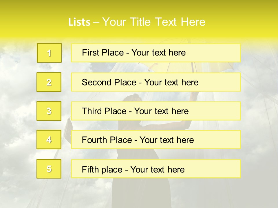 Umbrella Dress Standing PowerPoint Template