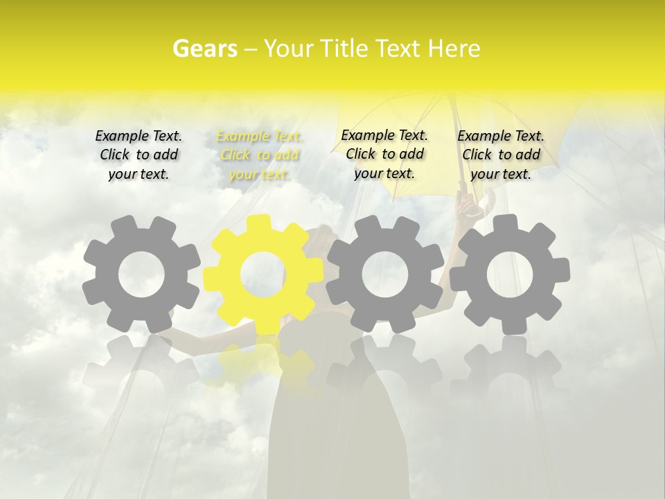 Umbrella Dress Standing PowerPoint Template