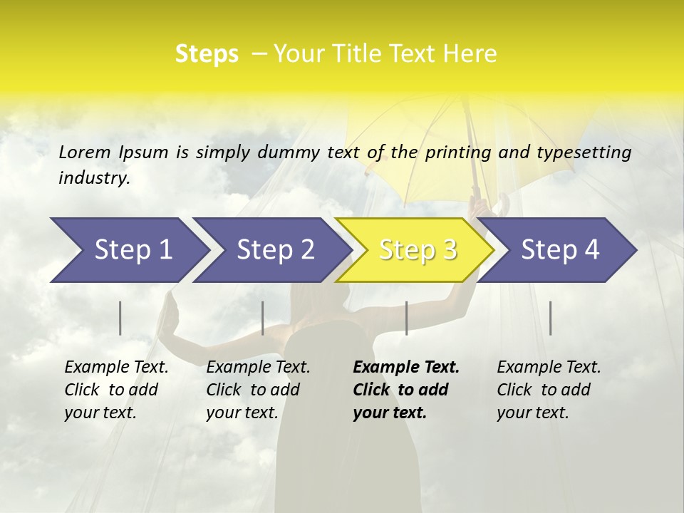 Umbrella Dress Standing PowerPoint Template