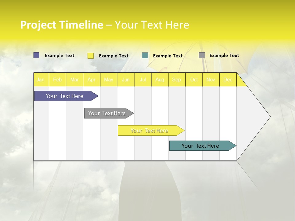 Umbrella Dress Standing PowerPoint Template