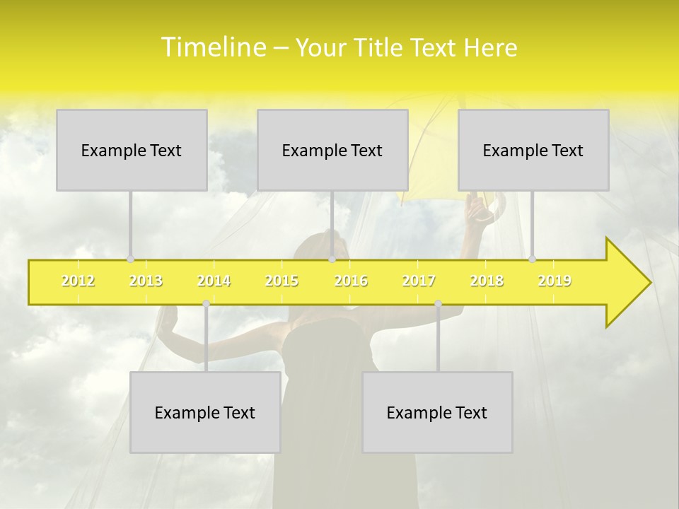 Umbrella Dress Standing PowerPoint Template