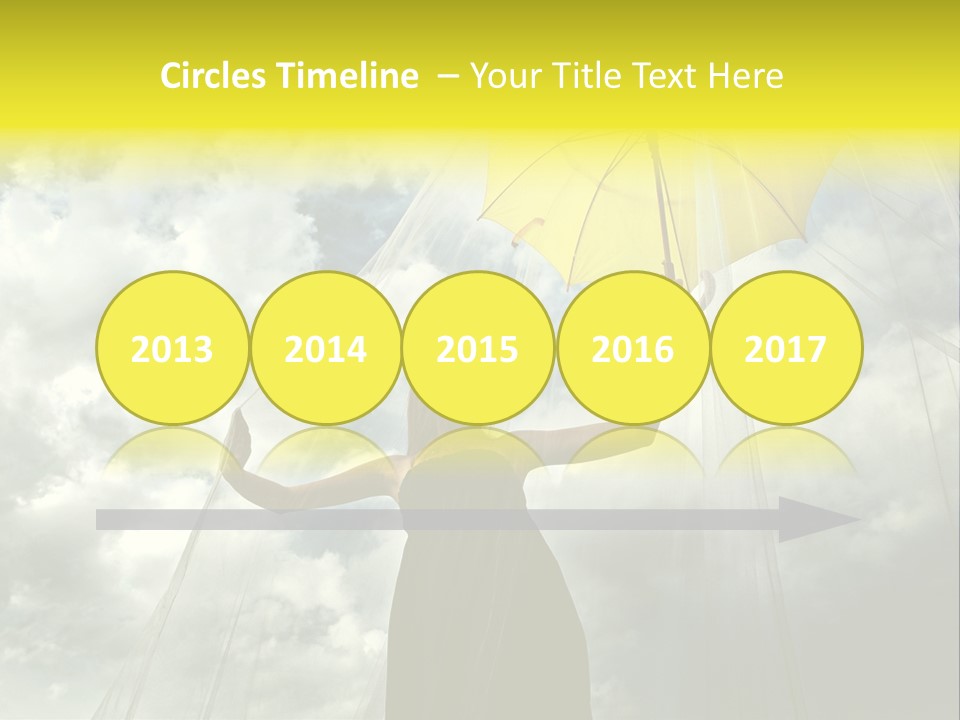 Umbrella Dress Standing PowerPoint Template